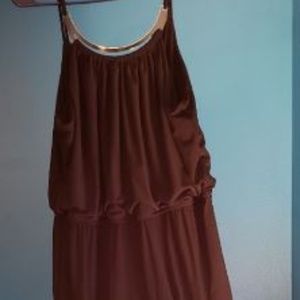 Women's XL Black Rayon Jumpsuit Jewel Neck